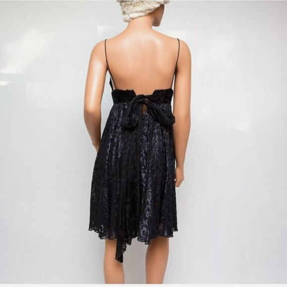 Milly of New York Silk Blend Floral Burnout Spaghetti Strap Dress Size 4 - Picture 10 of 10